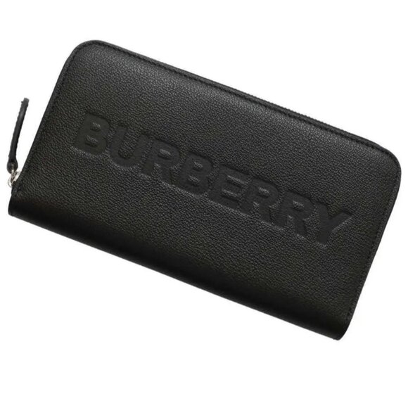 BURBERRY WOMEN WALLET LEATHER ZIP AROUND IN Black - Picture 1 of 9